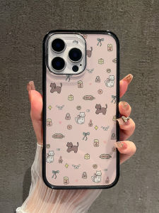 Full Screen Cat iPhone 16 pro Max Acrylic Phone Case Female Style Magnetic Suction Black Edge Cute Anti-Fall Design Apple 17 pro Max Air 15 pro