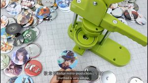 100Pcs 58mm Cosmetic Mirror Metal DIY Badge Button Blank Raw Material Buttons Supplies