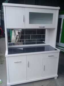 Rak Piring Hidrolik 3 pintu. Lemari dapur cantik model baru kekinian Harga murah. bisa COD (KHUSUS BANTEN)