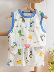 Cotton Sleeveless T-shirt and Shorts Set