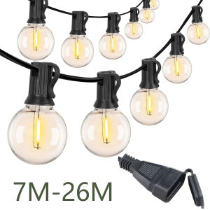 110V/220V Outdoor String Lights LED G40 Festoon Fairy Patio Garland Lamp Wedding Street Camping Garden Party Decoration Lights