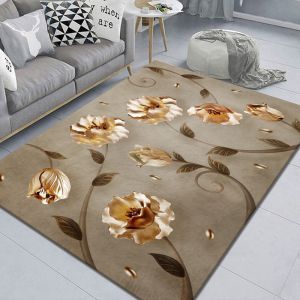 INS Style Floral Luxury Crystal Velvet Rug