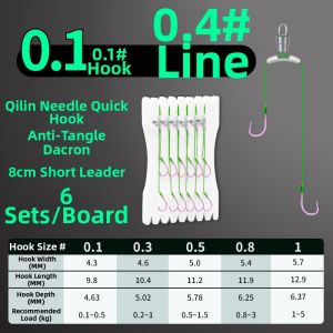 LAODAO | Anti-tangle Quick-hanging Fishing Hooks Short Line Double Hook