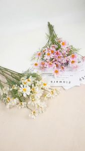 Bunga Aster Cemara Panjang Artificial Flowers Daisy Chamomile Krisan Besar 7cm Premium Tanaman Hias Bouquet Buatan Bunga Dekorasi Pernikahan DIY Karangan Bunga Rumah Ruang Tamu Import Berkualitas