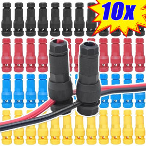【Nhà thiên nga 】Đầu nối xỏ lỗ khóa điện áp thấp 10/1 chiếc Đầu nối cáp đầu cuối dây uốn chống nước Đồ dùng điện gia dụng