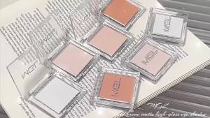 Matte White Monochrome Eyeshadow Palette Natural Light Highlighter Powder Lying Silkworm for Delicate Eye Contouring Brightens