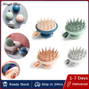 Hengfa Lina Silicone Shampoo Head Scalp Massage Brush Silicone Body Brush Hair Washing Comb Bath SPA Shower Brush Massage Brush Hair Brush