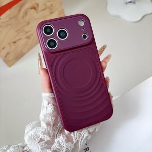 szhaiyu | Shockproof Phone Case for IPhone 18 17 16 15 14 Pro Max Water Ripple Silicone for Magsafe Magnetic Wireless Charge Soft Cover