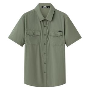 Jeep | Jeep Mens Outdoor Casual Shirt Cool Sensation Water-Resistant Spring Summer Short Sleeve Regular Fit Fashionable Top