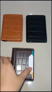 BAELLERRY K9139 DOMPET UANG DAN KARTU LONTAR FITUR RFID KULIT PU LEMBUT CORAK / MOTIF KULIT TIMBUL