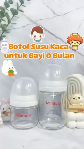 Botol Kaca Bayi Newborn Botol Susu Bayi Anti Kolik Wide Neck BPA Free BB25