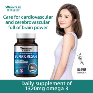 WRIGHT LIFE Deep Sea Fish Oil OMEGA 3 Capsules Rich In DHA & EPA for Healthy Heart Strengthen Brain Improve Intelligence Improve Cardiovascular Health