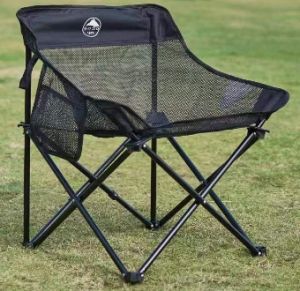 Outdoor Portable Folding Chair Back Office Camping Car Fishing Docking Beach Leisure Wilderness Foldable Iron Stool Bench