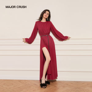 French Style Slimming Red Dress