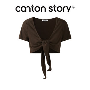 Cantonstory | Áo Dạ Nữ Kiểu V-neck Voan Dễ Thương