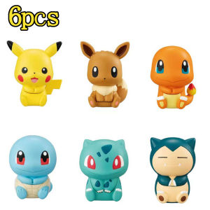 Takara Tomy | 3-4cm Pokemon Anime Figure Pikachu Charmander Squirtle Bulbasaur Psyduck Cute Doll Pet Action Collect Model Kids Toy Gift
