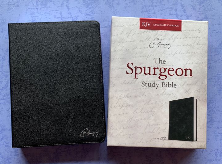 KJV Spurgeon Study Bible, Black Genuine Leather Lazada PH