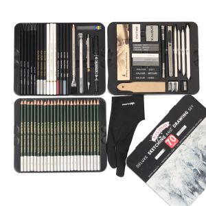70 Pcs Professional Sketch Pencil Set Drawing & Sketching Tool Kit for Artists Students & Beginners