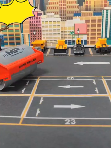 Toy engineering vehicle large sound and light roller roller bulldozer childrens toy car model