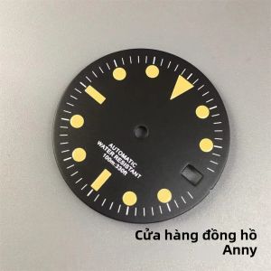 Mặt Đồng Hồ Cổ Điển 29mm Màu Cam Và Vàng Có Chỉ Số Dạ Quang Màu Xanh Lá Cây Dành Cho Bộ Máy Tự Động NH35A Phong Cách California