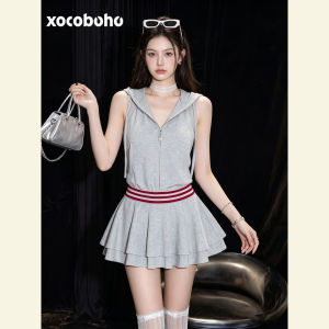 xocoboho | Korean Style Youthful Casual Sporty Sleeveless Dress