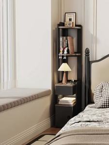 YANGYING | Vintage Bedroom Multifunction Cabinet With Lock and Drawer