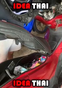 [ส่วนลดพิเศษ] ผ้าคลุมเบาะรถมอเตอร์ไซค์ ป้องกันน้ำฝุ่นและรังสี UV สีดำ