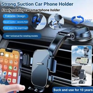 [Strong Suction] Gravity Car Phone Holder Adjustable Universal Car GPS Stand Car Mount for Dashboard Windshield 车载手机支架