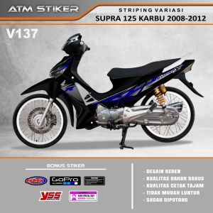Striping variasi honda supra 125 karbu tahun 2008-2012