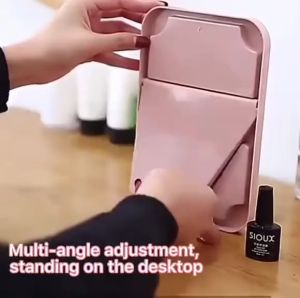 KACA RIAS MAKE UP PERSEGI PORTABLE / CERMIN LIPAT PERSEGI PORTABLE MULTIFUNGSI / PORTABLE STANDING BEAUTY MIRROR