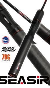 [OFFICIAL] SEASIR Black Arrow Joran Pancing 1.5M/492 Kaki 76G Berat Umpan 0.8-10G UL Serat Karbon FUJI O Cincin Panduan BFS Dua Bagian Tombol Suara Lampu Tiang Ikan Mikro