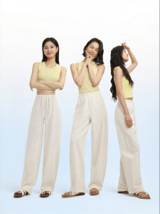 HIPPIE MISS | Hippie Style Casual Linen Pants Wide Leg Trousers