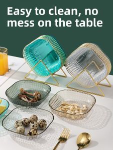 MONLEYTA | Food Grade Premium Home Use Fruit Snack Luxury Dining Table Trash Plate New Model Disposable Plastic Palace Style Nordic Design