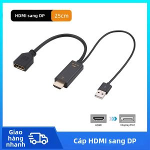 Cáp HDMI 4K 60Hz Tương Thích Với DisplayPort Có Nguồn USB Cho PC Laptop PS5 Xbox - Cáp Chuyển Đổi HDMI Tương Thích Với DP