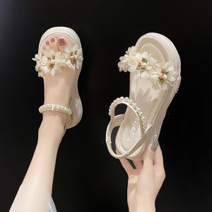 MONITING | Floral Summer Sandals for Dresses Beach Flat