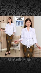 Atasan Kebaya Kutubaru Wanita Remaja Dewasa Lengan 7/8 Laser Cut Mewah Warna Putih Cerah | Pakaian Wisuda Acara Pesta Kondangan Lamaran Akad Nikah Viani Bahan Baloteli Premium - Lazada