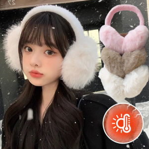 ที่ปิดหูหน้าหนาวผ้าปิดหน้าขนเทียมเนื้อนุ่มสำหรับกลางแจ้งแฟชั่นสำหรับผู้หญิงและผู้ชายที่ปิดหูสีทึบที่อุดหูที่ปิดหูป้องกันความหนาวเย็น