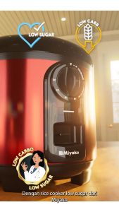 Miyako Magic Com Rice Cooker Low Sugar Carbo 5in1 MCM-721 LST – 1.8 Liter