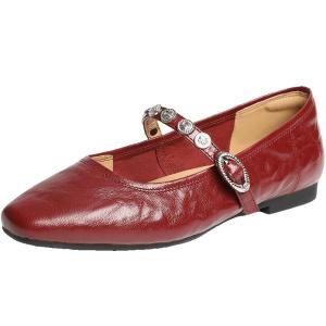 Belle | Red Retro Soft Sole Mary Jane Shoes