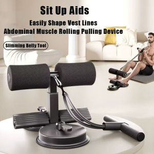 Sit Up Aids T Bar Ads Waist Abdomen Training Gym Exercise Double-rod Sit Up Aids Self Suction Waist Abdomen Abdomen Trainer Household Fitness Abs Slimming Belly Workout 仰卧起坐训练器