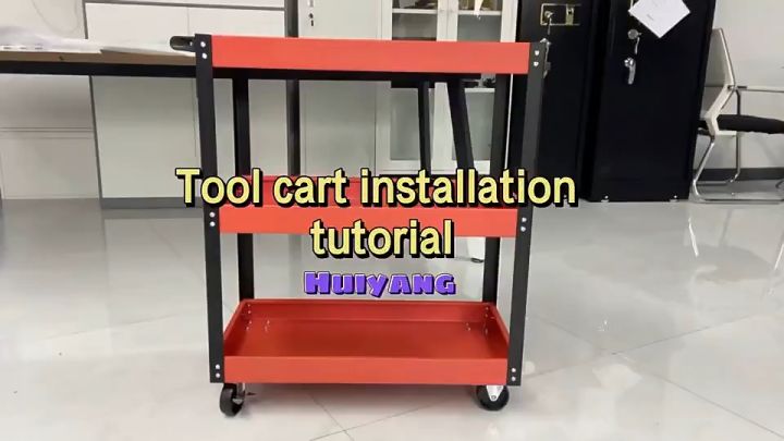 REAIM Troli Bengkel Rak 3 Susun Trolly Trolley Kapasitas tinggi Troli ...
