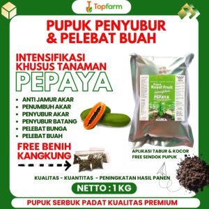 Pupuk Boster Pepaya / Pupuk Buah Pepaya / Pupuk Untuk Pelebat Buah Pepaya / Obat Pelebat Buah Pepaya / Pupuk Booster Pepaya California / Pupuk Pepaya