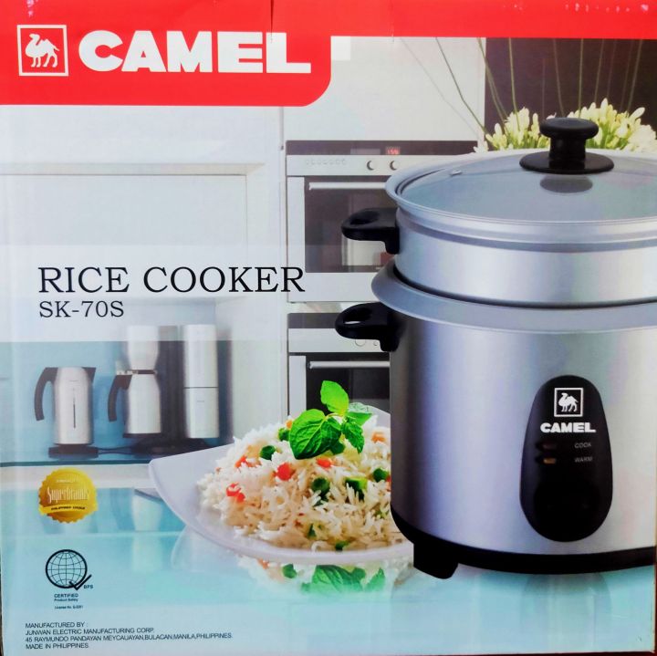 CAMEL RICE COOKER SK70S WITH STEAMER (10 CUPS/1.8L) Lazada PH