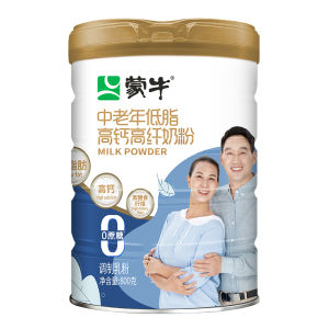 Low-Fat High-Calcium Fiber-Rich Milk Powder 800g*2 Nutrition Food Elderly Milk Powder Year-End Gift Box Mengniu Senior Citizens