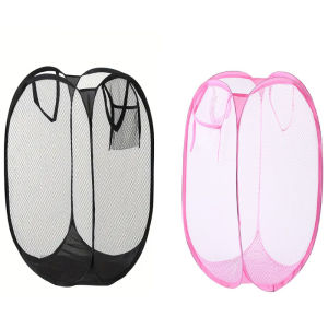 Large Collapsible Laundry Basket with Sturdy Frame Foldable Hamper for Clothes Toys Storage Multi-Purpose Organizer for Home Use