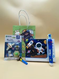 (Ready stock) Wonderparties Space Theme Birthday Party Gift Set/Souvenirs/Doorgifts/prize for competition/Goodies bag with customized name cards 太空人主题式儿童精美生日伴手礼