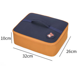 Large Size Thermal Insulated Lunch Box Bag Thickened Portable Bento Box Bag for Primary School Students Male Handbag