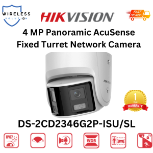 Hikvision DS-2CD2346G2P-ISU/SL 4 MP Panoramic AcuSense Fixed Turret Network Camera