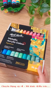 Màu Acrylic Mont Marte 18 Màu  / 24 màu  / 36 màu  / 48 màu  x 36ml Mont Marte Signature Acrylic Paint [ Tâm Tâm - Sugi ]