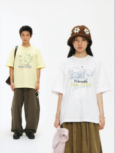 JNXS | Antimicrobial Forest Air Material Short Sleeve Vintage Print T-shirt